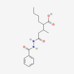 2-{4-Oxo-4-[2-(phenylcarbonyl)hydrazinyl]butan-2-yl}hexanoic acid