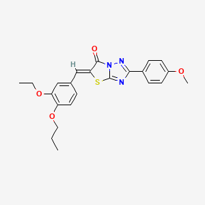 (5Z)-5-(3-ethoxy-4-propoxybenzylidene)-2-(4-methoxyphenyl)[1,3]thiazolo[3,2-b][1,2,4]triazol-6(5H)-one