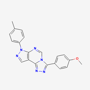 molecular formula C20H16N6O B11604761 3-(4-methoxyphenyl)-7-(4-methylphenyl)-7H-pyrazolo[4,3-e][1,2,4]triazolo[4,3-c]pyrimidine 