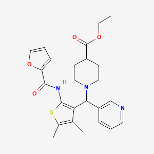 Ethyl 1-[[2-(2-furoylamino)-4,5-dimethylthien-3-yl](pyridin-3-yl)methyl]piperidine-4-carboxylate