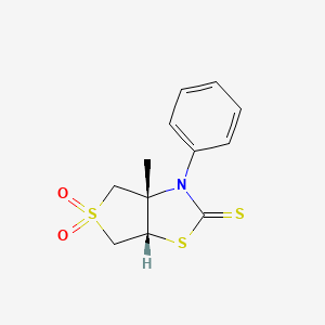 (3aS,6aS)-3a-methyl-5,5-dioxo-3-phenyl-6,6a-dihydro-4H-thieno[3,4-d][1,3]thiazole-2-thione