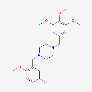 1-[(5-Bromo-2-methoxyphenyl)methyl]-4-[(3,4,5-trimethoxyphenyl)methyl]piperazine