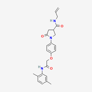 1-(4-{2-[(2,5-dimethylphenyl)amino]-2-oxoethoxy}phenyl)-5-oxo-N-(prop-2-en-1-yl)pyrrolidine-3-carboxamide