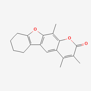 3,4,11-trimethyl-6,7,8,9-tetrahydro-2H-[1]benzofuro[3,2-g]chromen-2-one