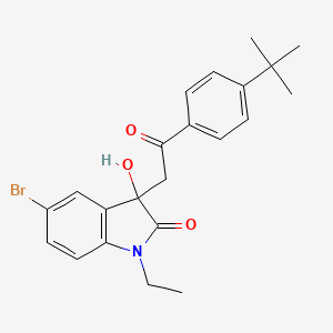 5-bromo-3-[2-(4-tert-butylphenyl)-2-oxoethyl]-1-ethyl-3-hydroxy-1,3-dihydro-2H-indol-2-one