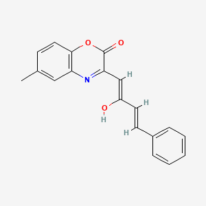 (3E)-6-methyl-3-[(3E)-2-oxo-4-phenylbut-3-en-1-ylidene]-3,4-dihydro-2H-1,4-benzoxazin-2-one