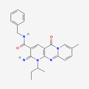 N-benzyl-7-butan-2-yl-6-imino-13-methyl-2-oxo-1,7,9-triazatricyclo[8.4.0.03,8]tetradeca-3(8),4,9,11,13-pentaene-5-carboxamide