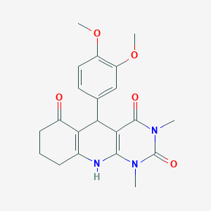 5-(3,4-dimethoxyphenyl)-1,3-dimethyl-5,8,9,10-tetrahydropyrimido[4,5-b]quinoline-2,4,6(1H,3H,7H)-trione