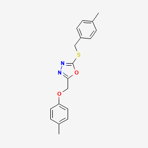 2-[(4-Methylbenzyl)sulfanyl]-5-[(4-methylphenoxy)methyl]-1,3,4-oxadiazole