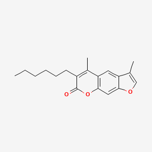 6-hexyl-3,5-dimethyl-7H-furo[3,2-g]chromen-7-one