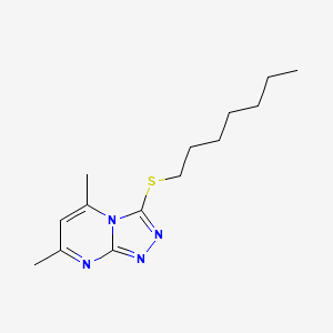 3-(Heptylthio)-5,7-dimethyl[1,2,4]triazolo[4,3-a]pyrimidine