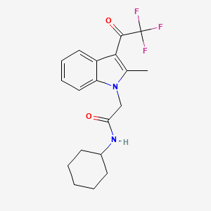 N-cyclohexyl-2-[2-methyl-3-(trifluoroacetyl)-1H-indol-1-yl]acetamide