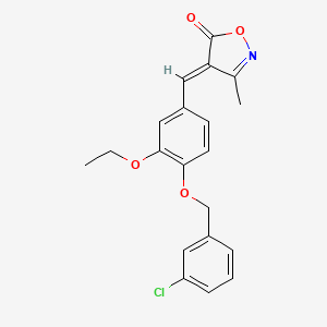 (4E)-4-{4-[(3-chlorobenzyl)oxy]-3-ethoxybenzylidene}-3-methyl-1,2-oxazol-5(4H)-one