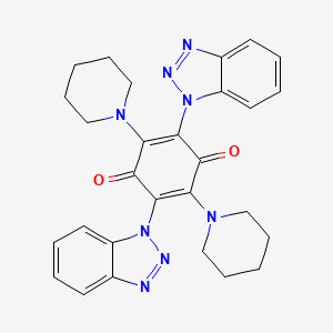 2,5-bis(1H-benzotriazol-1-yl)-3,6-di(piperidin-1-yl)cyclohexa-2,5-diene-1,4-dione