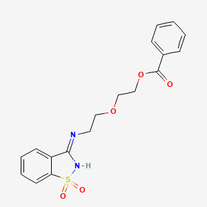 2-{2-[(1,1-Dioxido-1,2-benzothiazol-3-yl)amino]ethoxy}ethyl benzoate