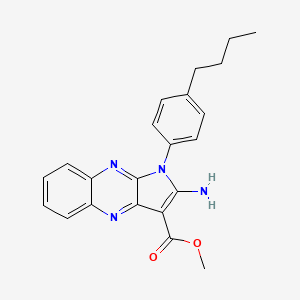 Methyl 2-amino-1-(4-butylphenyl)-1H-pyrrolo(2,3-B)quinoxaline-3-carboxylate