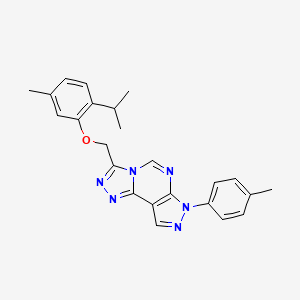 2-Isopropyl-5-methylphenyl {[7-(4-methylphenyl)-7H-pyrazolo[4,3-E][1,2,4]triazolo[4,3-C]pyrimidin-3-YL]methyl} ether