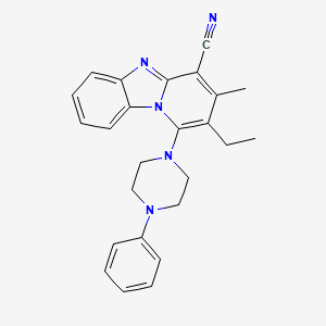 2-Ethyl-3-methyl-1-(4-phenylpiperazin-1-yl)pyrido[1,2-a]benzimidazole-4-carbonitrile