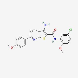 3-amino-N-(5-chloro-2-methoxyphenyl)-6-(4-methoxyphenyl)thieno[2,3-b]pyridine-2-carboxamide