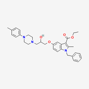 ethyl 1-benzyl-5-{2-hydroxy-3-[4-(4-methylphenyl)piperazin-1-yl]propoxy}-2-methyl-1H-indole-3-carboxylate