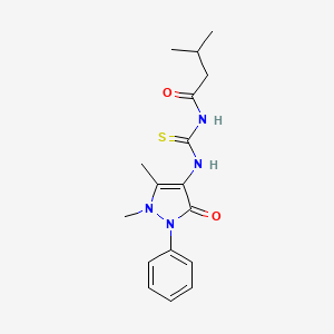 N-[(1,5-dimethyl-3-oxo-2-phenyl-2,3-dihydro-1H-pyrazol-4-yl)carbamothioyl]-3-methylbutanamide