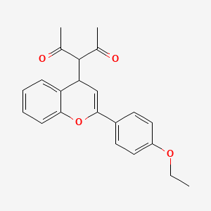 3-[2-(4-ethoxyphenyl)-4H-chromen-4-yl]pentane-2,4-dione