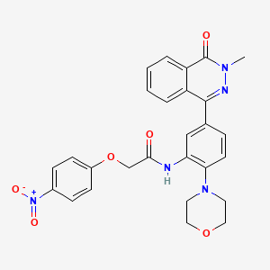 molecular formula C27H25N5O6 B11605232 N-[5-(3-methyl-4-oxo-3,4-dihydrophthalazin-1-yl)-2-(morpholin-4-yl)phenyl]-2-(4-nitrophenoxy)acetamide 