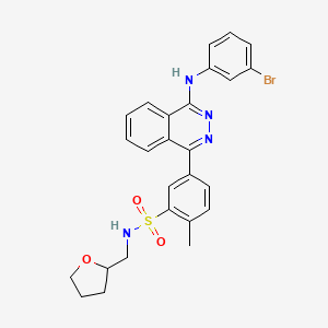 5-{4-[(3-bromophenyl)amino]phthalazin-1-yl}-2-methyl-N-(tetrahydrofuran-2-ylmethyl)benzenesulfonamide