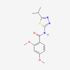 2,4-dimethoxy-N-[5-(propan-2-yl)-1,3,4-thiadiazol-2-yl]benzamide