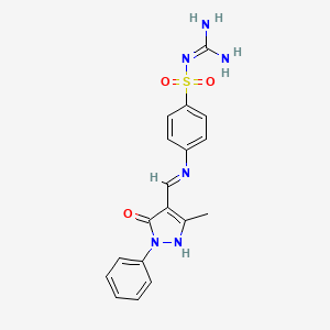 N-[4-({[(4E)-3-Methyl-5-oxo-1-phenyl-4,5-dihydro-1H-pyrazol-4-ylidene]methyl}amino)benzenesulfonyl]guanidine