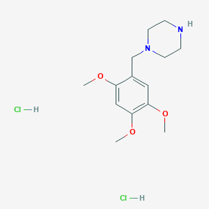 molecular formula C₁₄H₂₄Cl₂N₂O₃ B1160529 1-(2,4,5-Trimethoxybenzyl)piperazine Dihydrochloride 