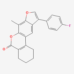 10-(4-fluorophenyl)-7-methyl-1,2,3,4-tetrahydro-5H-benzo[c]furo[3,2-g]chromen-5-one