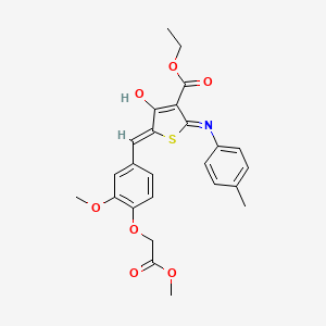 ethyl (5Z)-5-[[3-methoxy-4-(2-methoxy-2-oxoethoxy)phenyl]methylidene]-2-(4-methylanilino)-4-oxothiophene-3-carboxylate