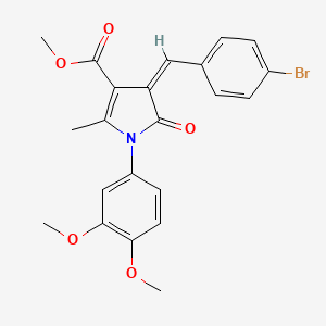 methyl (4Z)-4-(4-bromobenzylidene)-1-(3,4-dimethoxyphenyl)-2-methyl-5-oxo-4,5-dihydro-1H-pyrrole-3-carboxylate