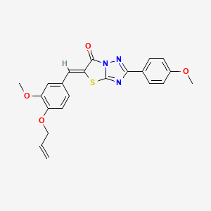 (5Z)-2-(4-methoxyphenyl)-5-[3-methoxy-4-(prop-2-en-1-yloxy)benzylidene][1,3]thiazolo[3,2-b][1,2,4]triazol-6(5H)-one