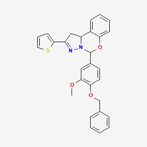 5-[4-(Benzyloxy)-3-methoxyphenyl]-2-(thiophen-2-yl)-1,10b-dihydropyrazolo[1,5-c][1,3]benzoxazine