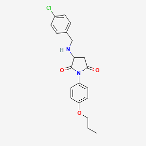 3-[(4-Chlorobenzyl)amino]-1-(4-propoxyphenyl)pyrrolidine-2,5-dione