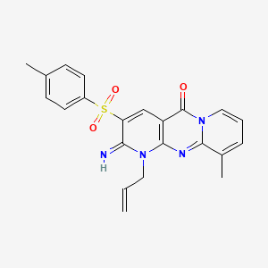 1-Allyl-2-imino-8-methyl-3-(toluene-4-sulfonyl)-1,2-dihydro-1,9,10a-triaza-anthr