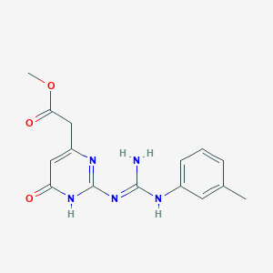 methyl [(2Z)-2-{[N-(3-methylphenyl)carbamimidoyl]imino}-6-oxo-1,2,3,6-tetrahydropyrimidin-4-yl]acetate