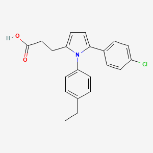 3-[5-(4-chlorophenyl)-1-(4-ethylphenyl)-1H-pyrrol-2-yl]propanoic acid