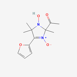 1-[4-(furan-2-yl)-1-hydroxy-2,5,5-trimethyl-3-oxido-2,5-dihydro-1H-imidazol-2-yl]ethanone