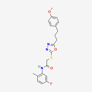 N-(5-fluoro-2-methylphenyl)-2-({5-[3-(4-methoxyphenyl)propyl]-1,3,4-oxadiazol-2-yl}sulfanyl)acetamide