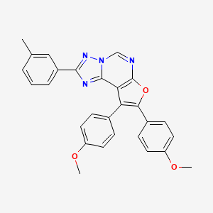 8,9-Bis(4-methoxyphenyl)-2-(3-methylphenyl)furo[3,2-e][1,2,4]triazolo[1,5-c]pyrimidine