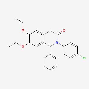 2-(4-chlorophenyl)-6,7-diethoxy-1-phenyl-1,4-dihydroisoquinolin-3(2H)-one