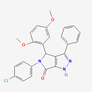 5-(4-chlorophenyl)-4-(2,5-dimethoxyphenyl)-3-phenyl-4,5-dihydropyrrolo[3,4-c]pyrazol-6(2H)-one