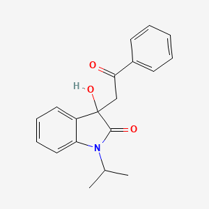 3-hydroxy-3-(2-oxo-2-phenylethyl)-1-(propan-2-yl)-1,3-dihydro-2H-indol-2-one