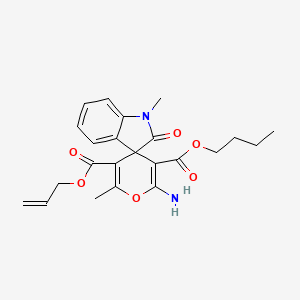 3'-Butyl 5'-prop-2-en-1-yl 2'-amino-1,6'-dimethyl-2-oxo-1,2-dihydrospiro[indole-3,4'-pyran]-3',5'-dicarboxylate