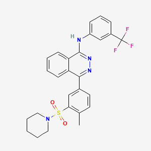 4-[4-methyl-3-(piperidin-1-ylsulfonyl)phenyl]-N-[3-(trifluoromethyl)phenyl]phthalazin-1-amine