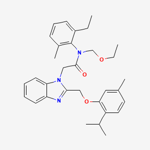 N-(ethoxymethyl)-N-(2-ethyl-6-methylphenyl)-2-(2-{[5-methyl-2-(propan-2-yl)phenoxy]methyl}-1H-benzimidazol-1-yl)acetamide