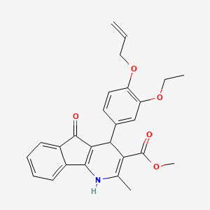 methyl 4-[3-ethoxy-4-(prop-2-en-1-yloxy)phenyl]-2-methyl-5-oxo-4,5-dihydro-1H-indeno[1,2-b]pyridine-3-carboxylate